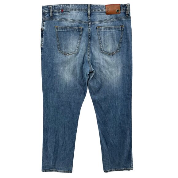 Well Worn Straight Fit Jeans Mens Blue M052-144M Cotton Denim Size 36x32 - Picture 2 of 13